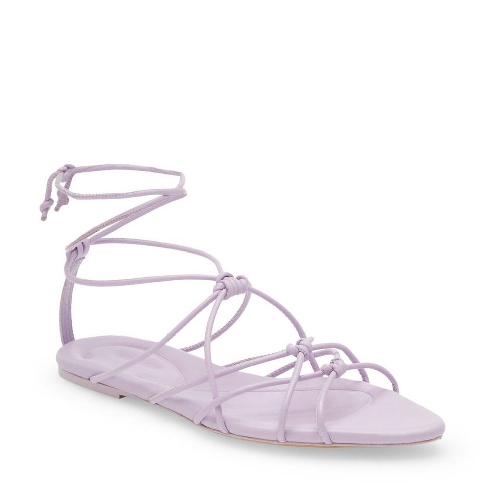 Vince Womens Kenna Ankle Tie Strappy Sandals US 8 M EU 38 Purple Leather NIB